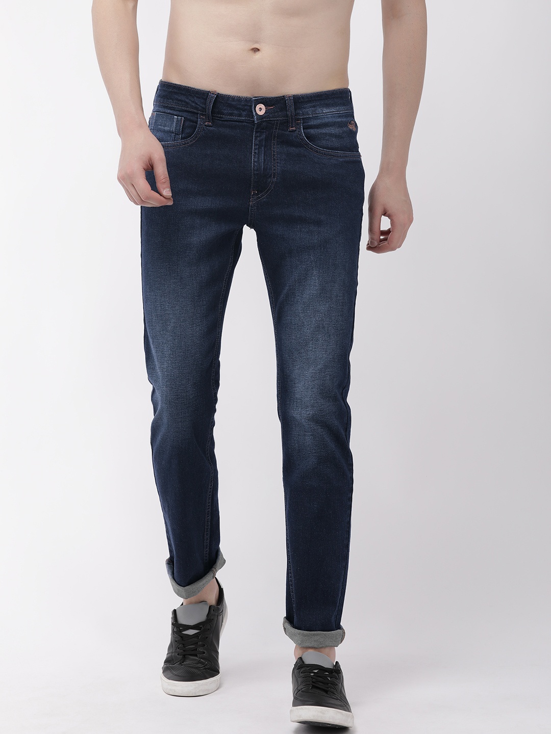 

Flying Machine Men Blue Micheal Slim Tapered Fit Mid-Rise Clean Look Stretchable Jeans