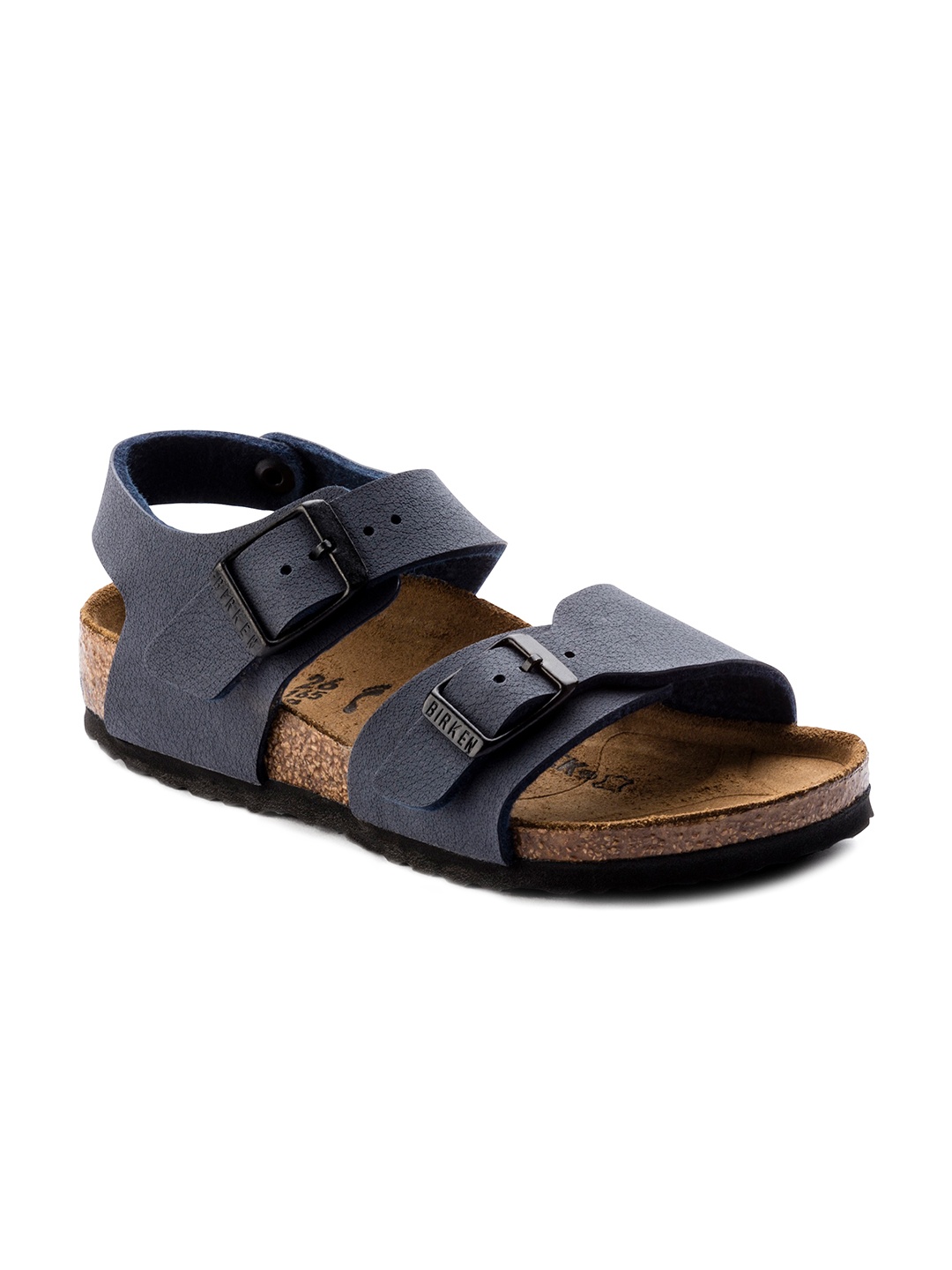 

Birkenstock New York Navy Narrow Width Birko-Flor Nubuck With An Ankle Strap, Navy blue