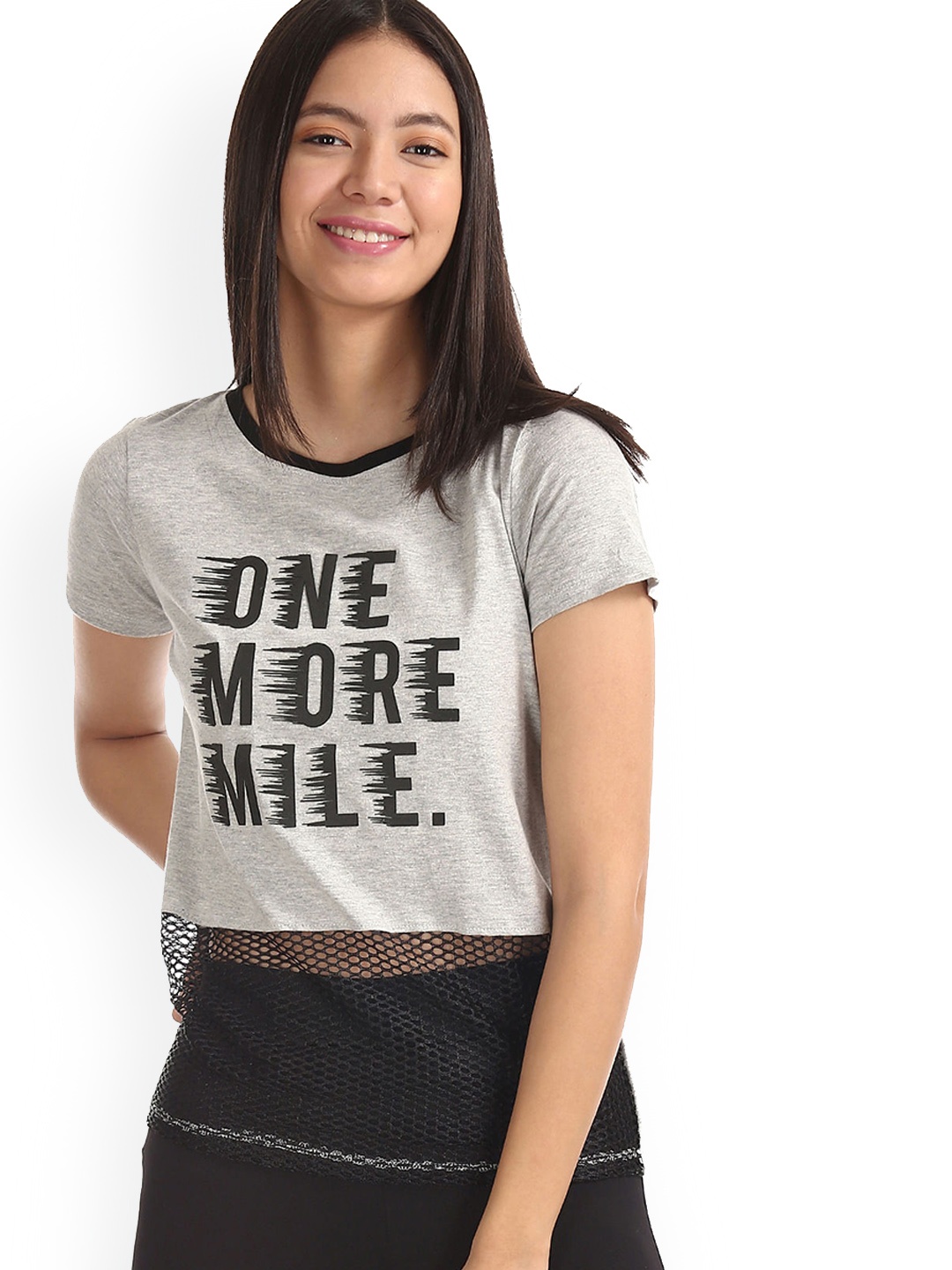 

Sugr Women Grey Printed Top