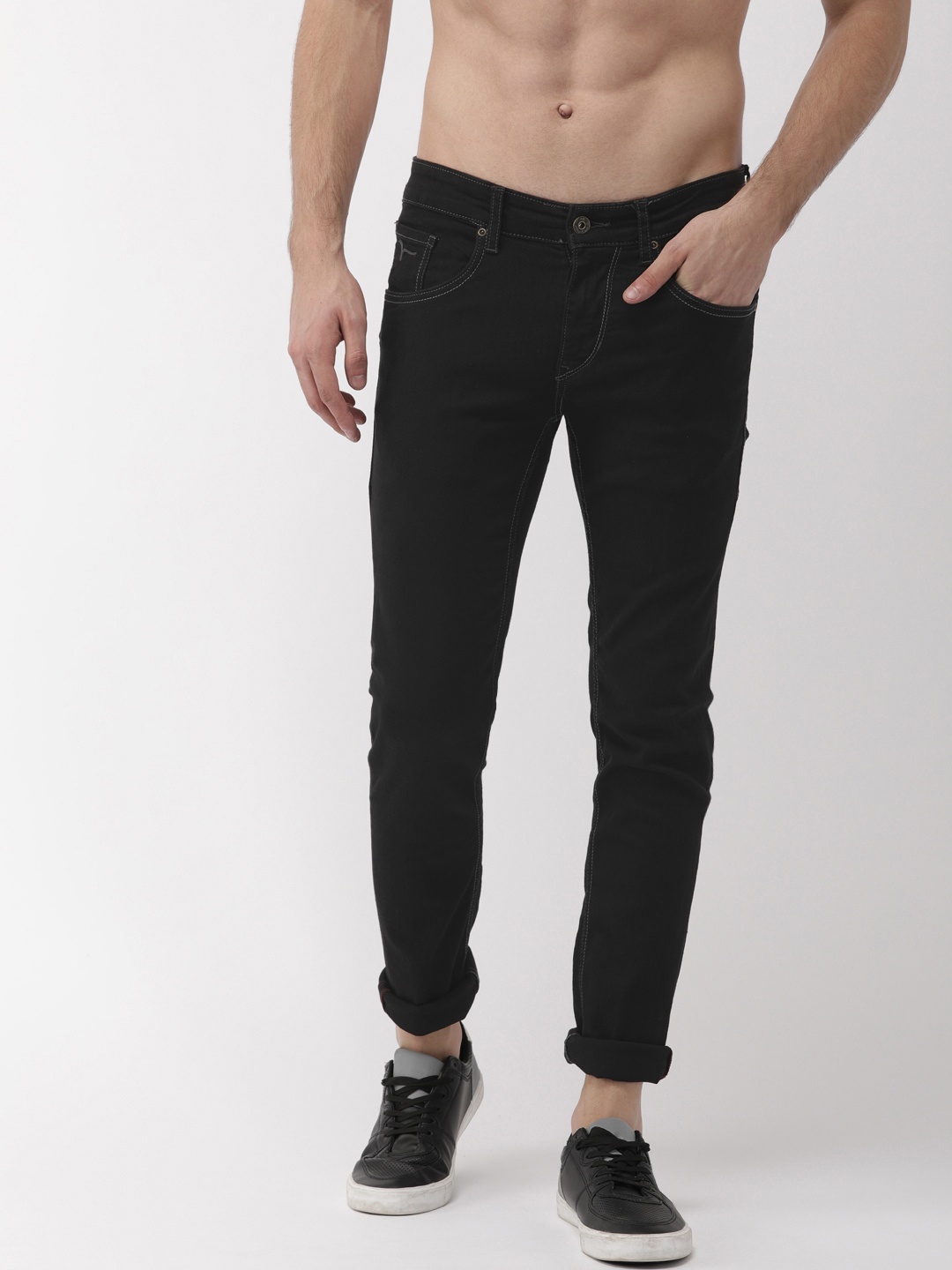

Flying Machine Men Black Jackson Skinny Fit Low-Rise Clean Look Stretchable Jeans