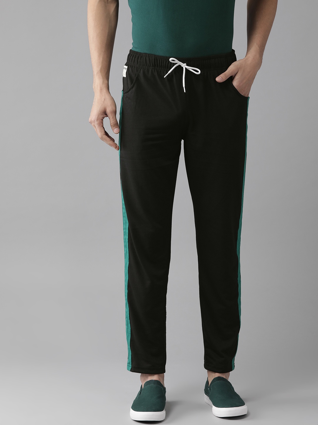 

Hubberholme Men Black Solid Track Pants