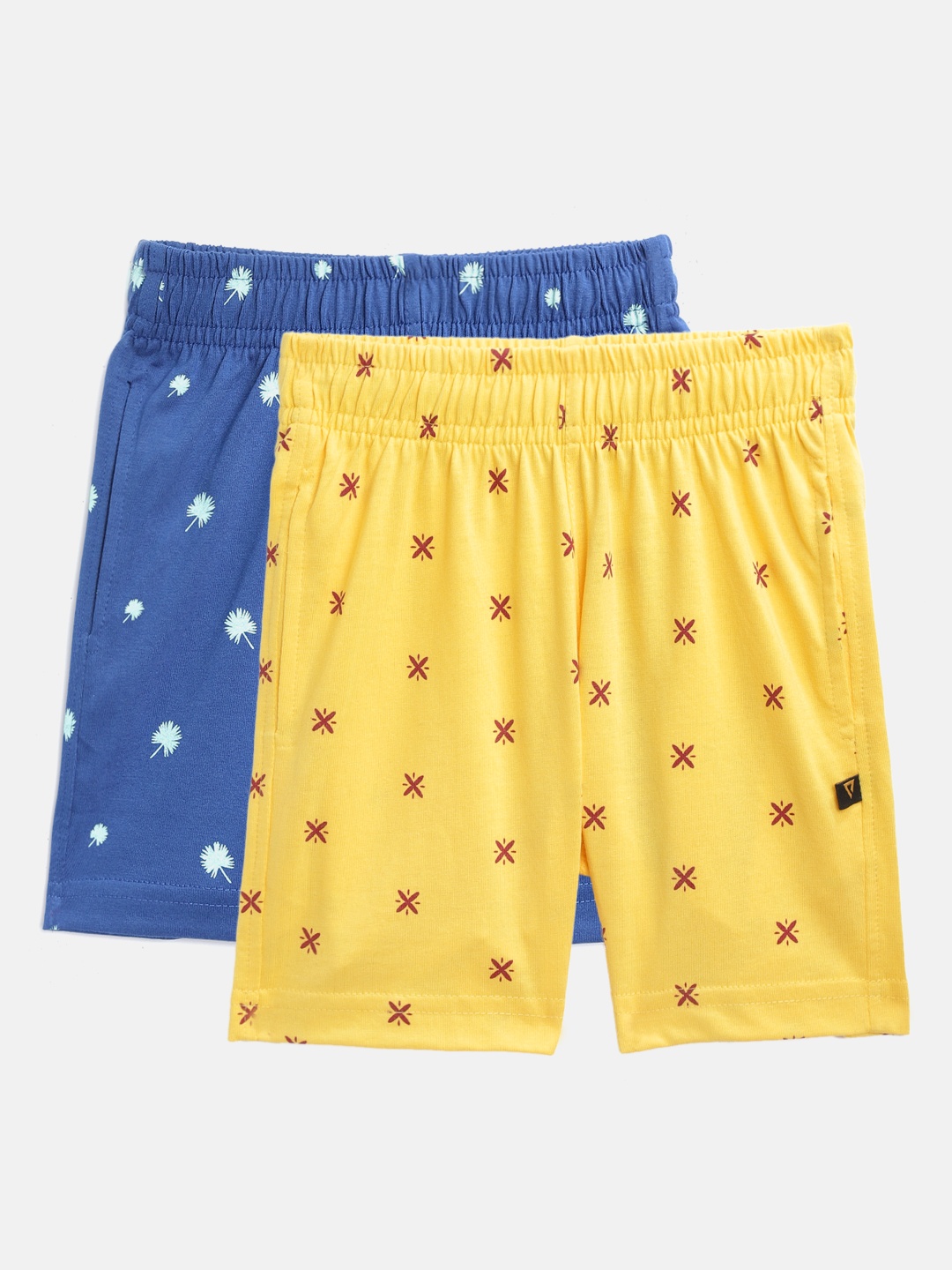 

PROTEENS Girls Pack of 2 Printed Regular Shorts, Yellow