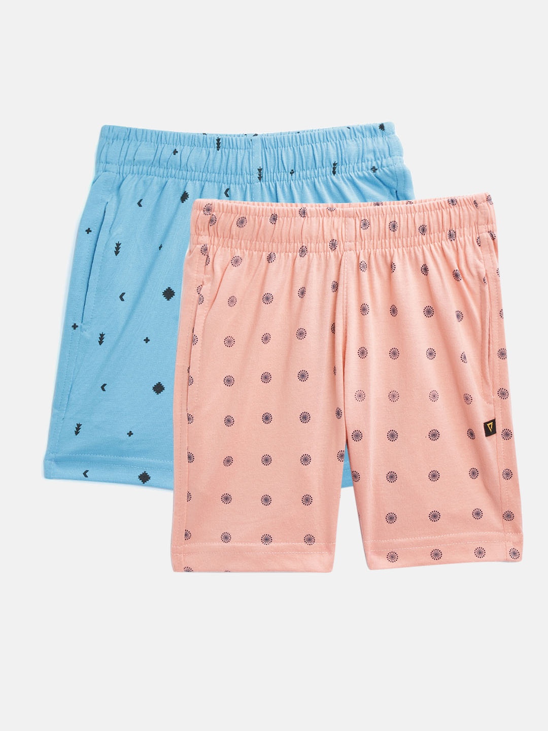 

PROTEENS Girls Pack of 2 Printed Regular Shorts, Blue