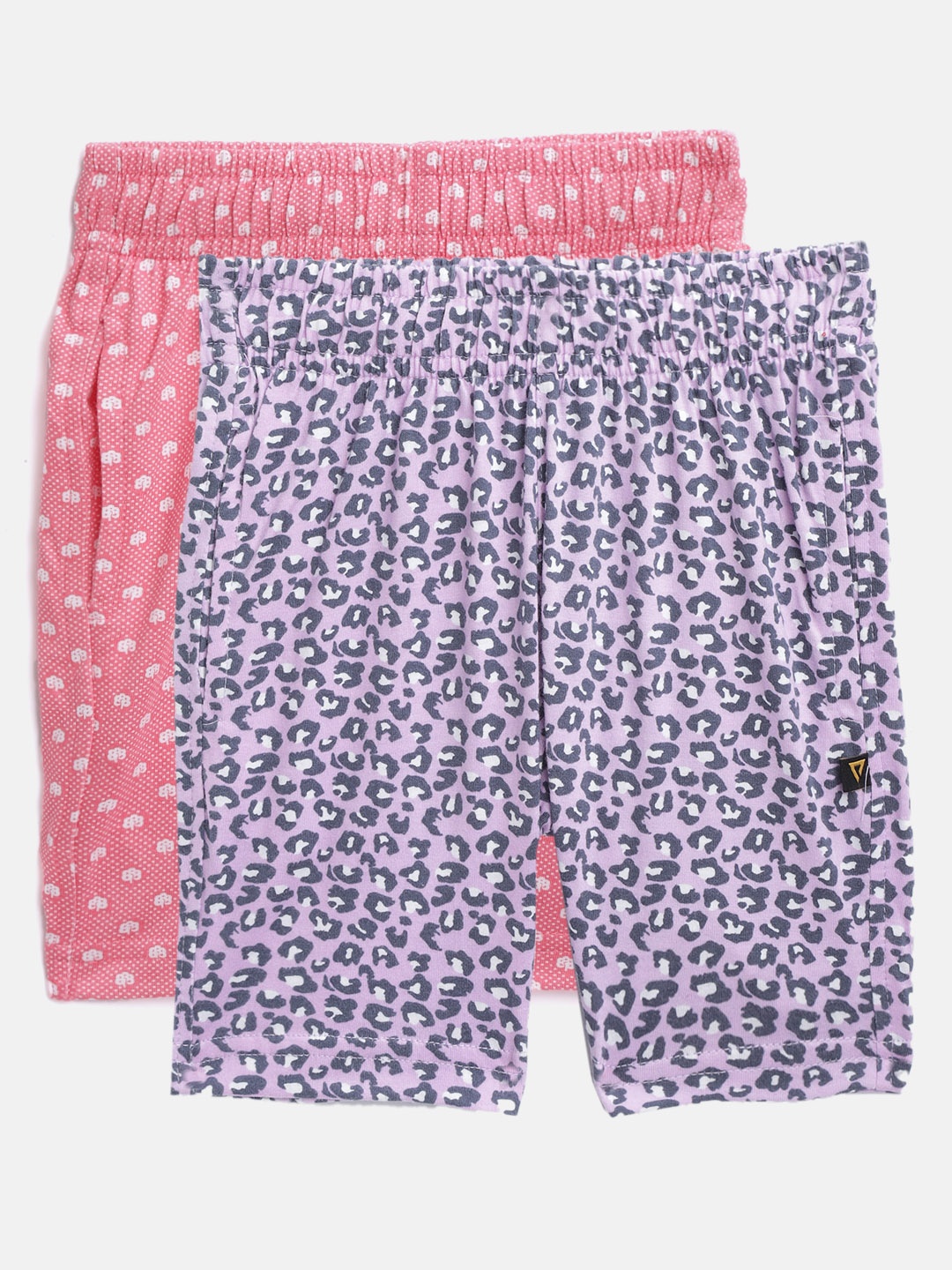 

PROTEENS Girls Pack of 2 Printed Regular Shorts, Purple