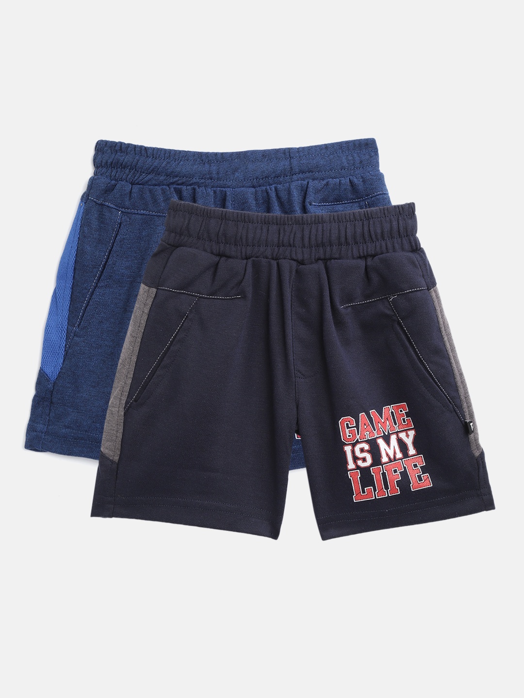 

PROTEENS Boys Pack of 2 Printed Detail Regular Shorts, Blue