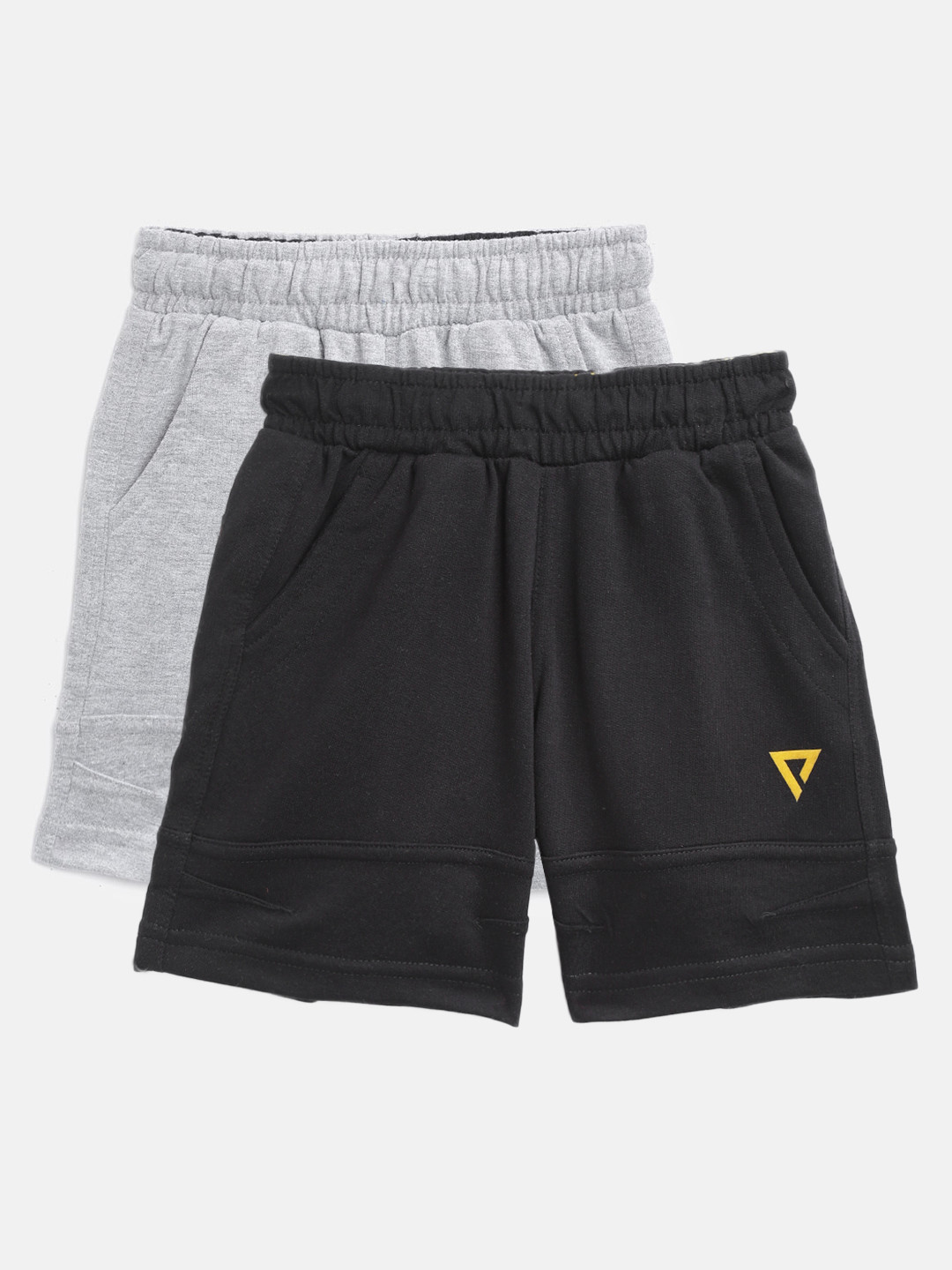 

PROTEENS Boys Pack of 2 Solid Regular Shorts, Black