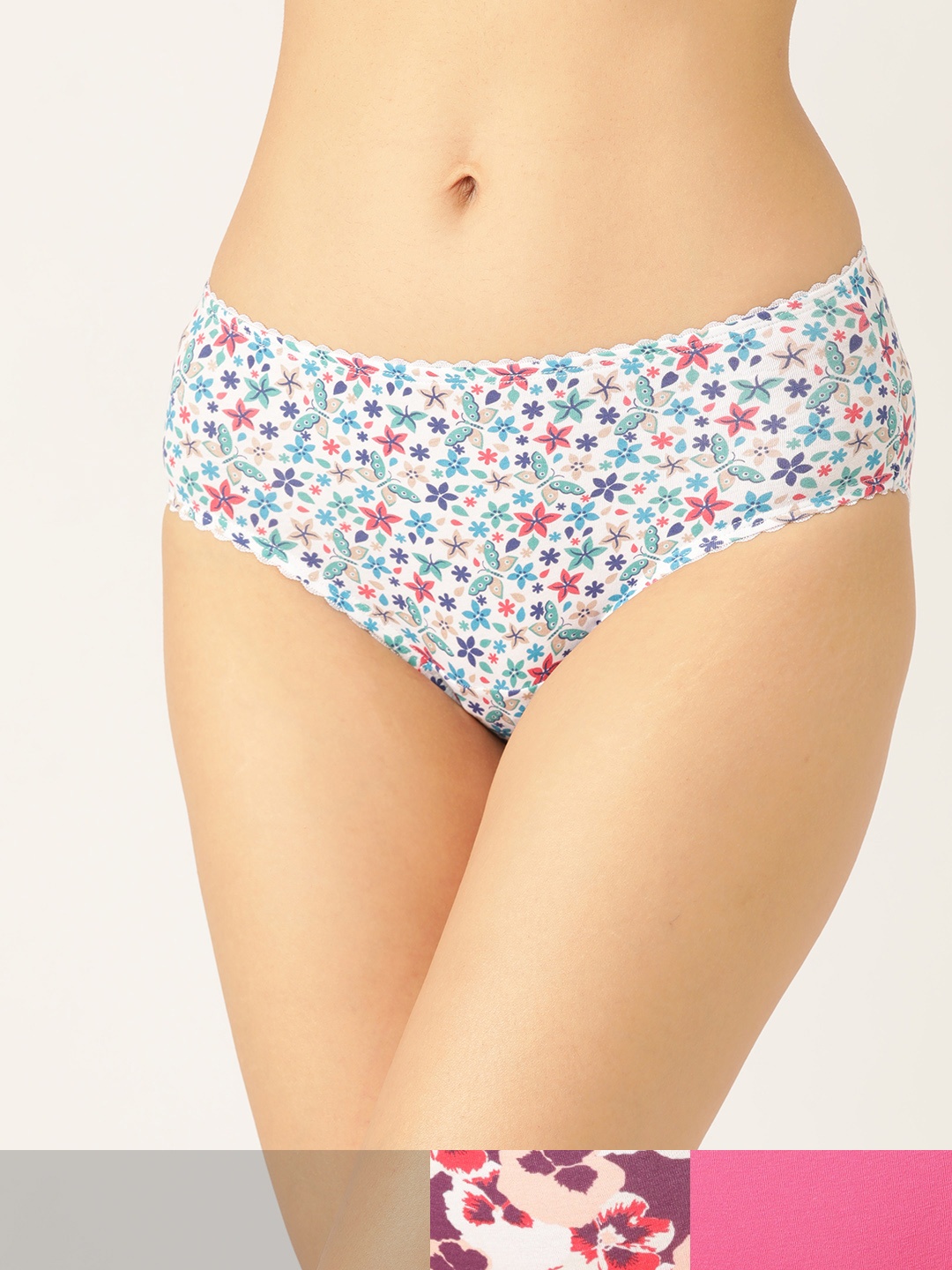 

DressBerry Women Pack of 3 Hipster Briefs DB-HIP-PP3-009, Pink