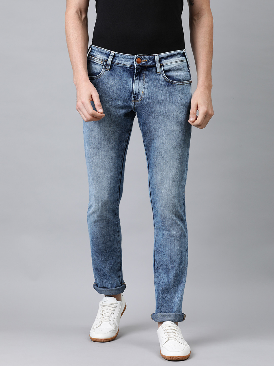 

Wrangler Men Blue Slim Fit Low-Rise Clean Look Stretchable Jeans