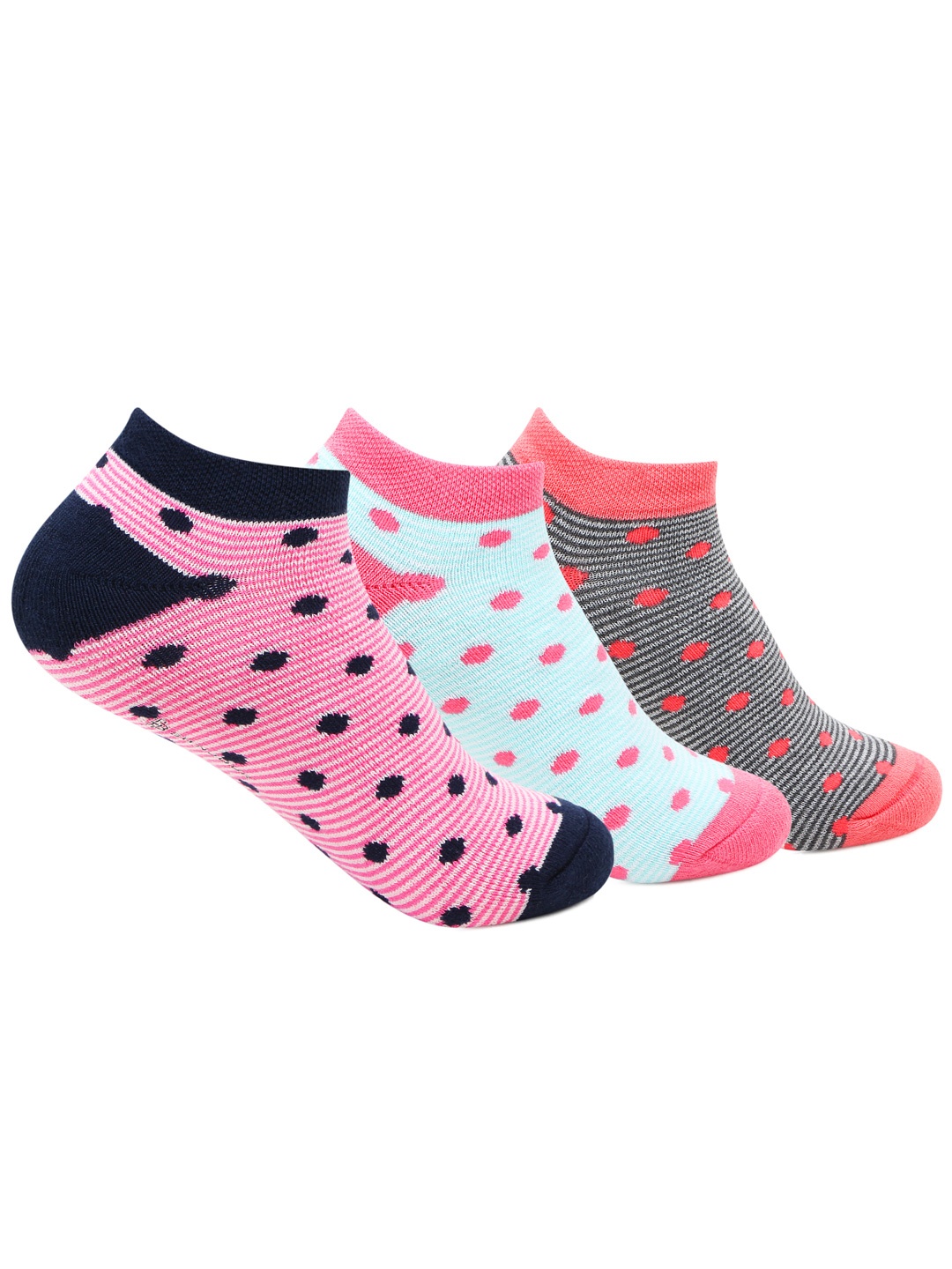 

Bonjour Women Pack of 3 Assorted Ankle-Length Socks