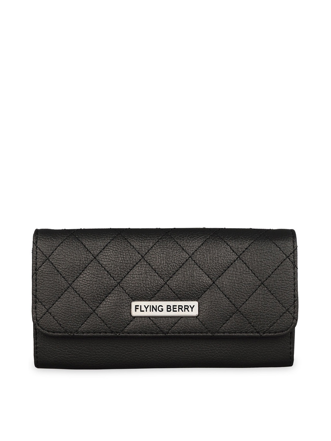 

FLYING BERRY Black Solid Clutch