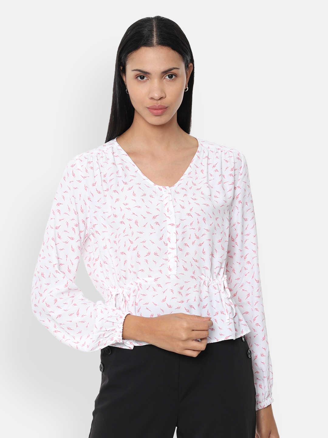 

Van Heusen Woman White Printed Top