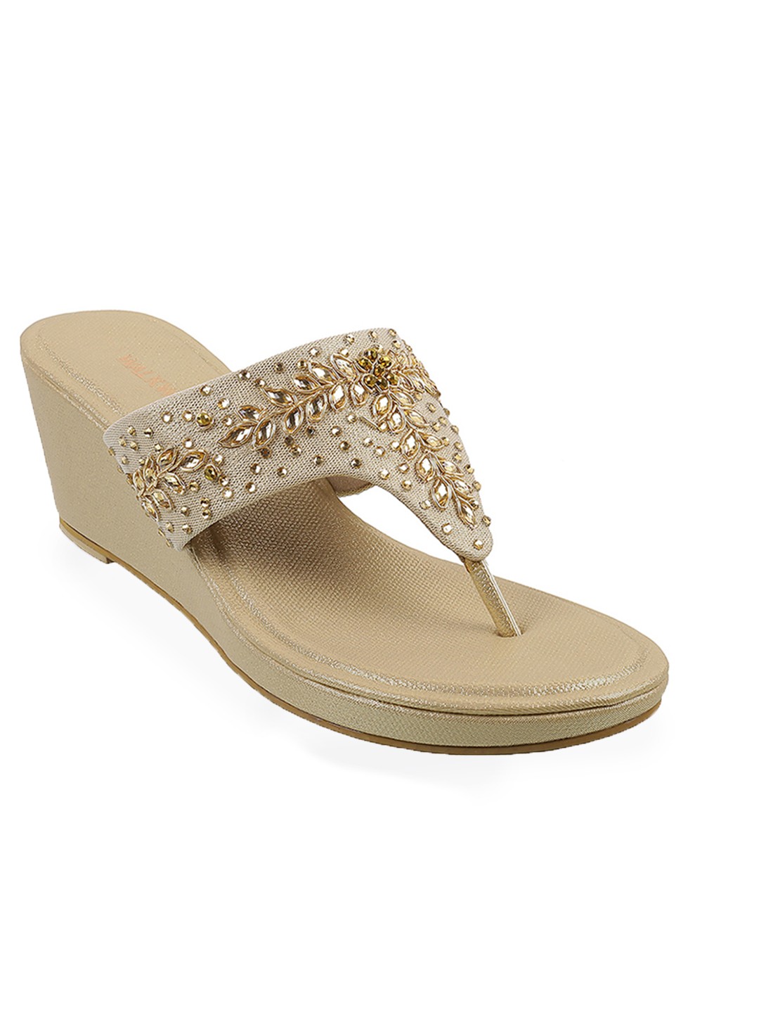 

WALKWAY by Metro Women Gold-Toned Embellished Heels