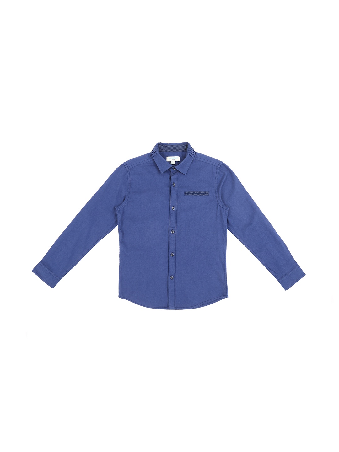 

Pantaloons Junior Boys Navy Blue Regular Fit Solid Casual Shirt