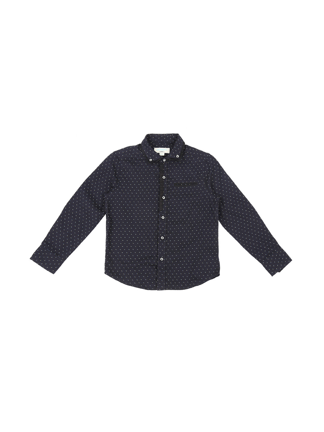 

Pantaloons Junior Boys Black & Yellow Regular Fit Printed Casual Shirt