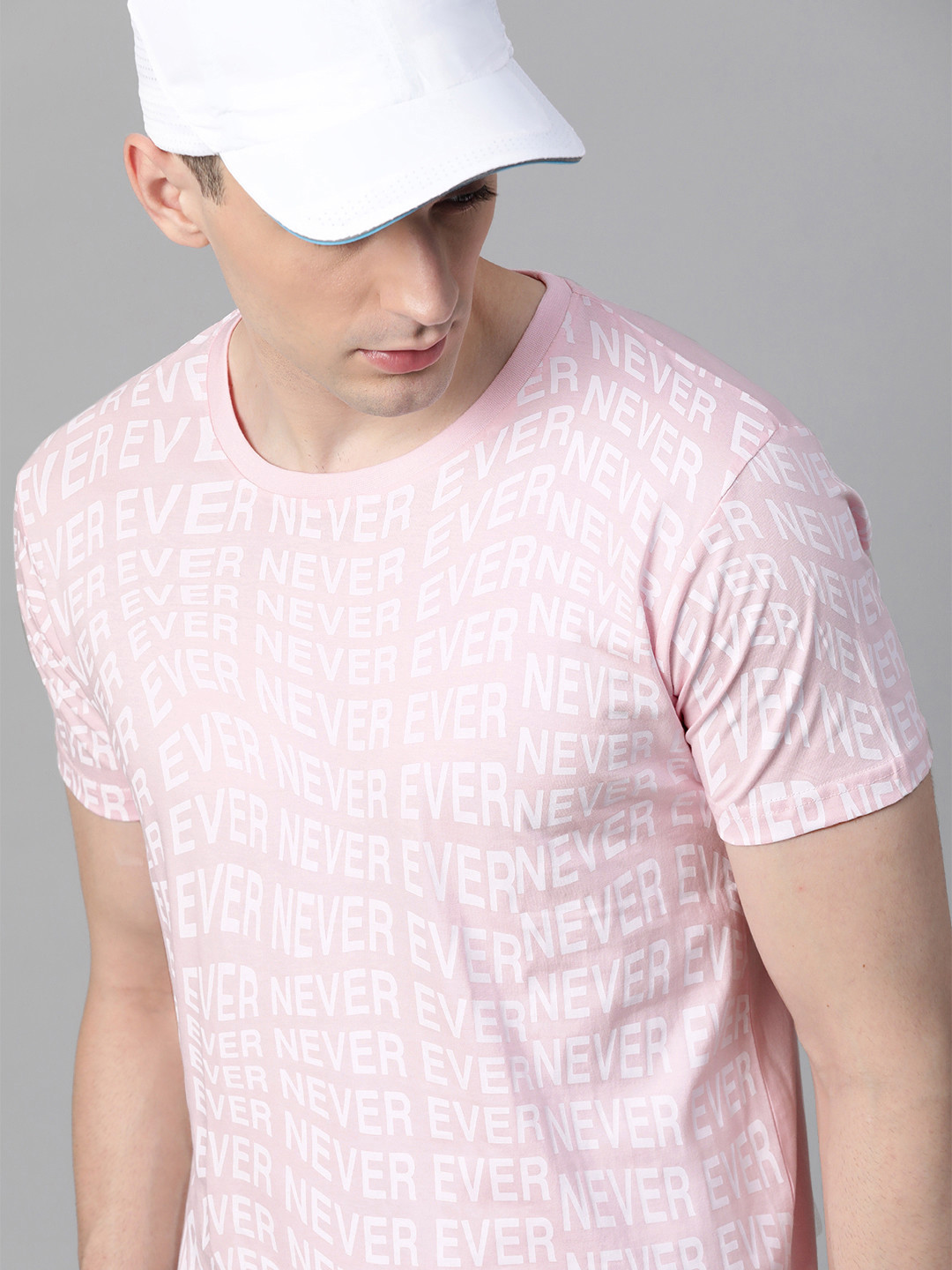 

Kook N Keech Men Pink & White Printed Round Neck T-shirt