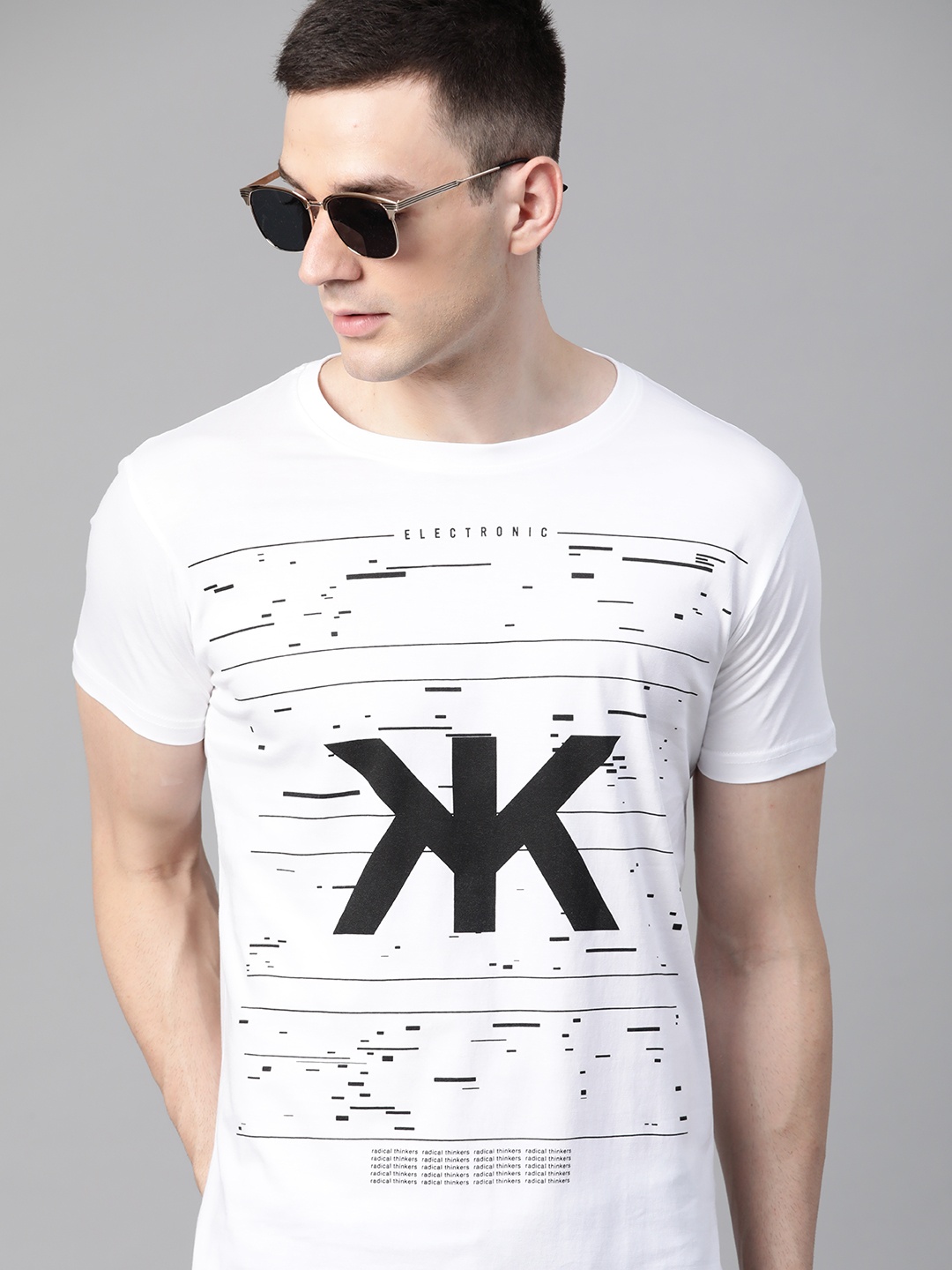 

Kook N Keech Men White Printed Round Neck T-shirt