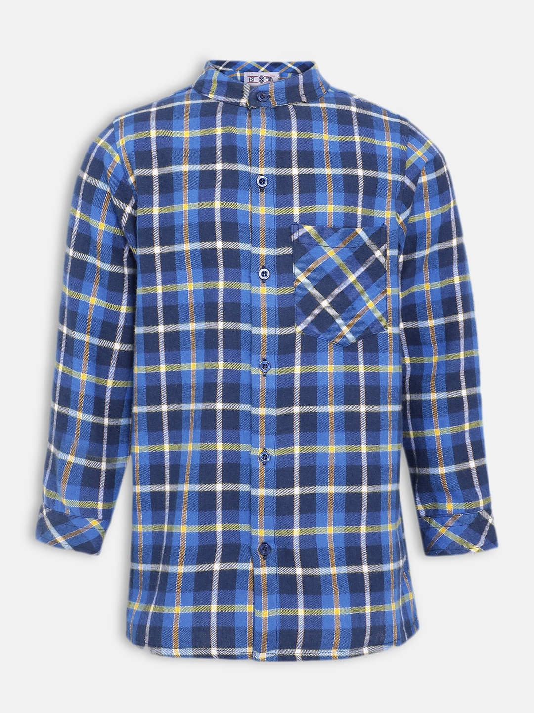 

Oxolloxo Boys Blue Regular Fit Checked Casual Shirt