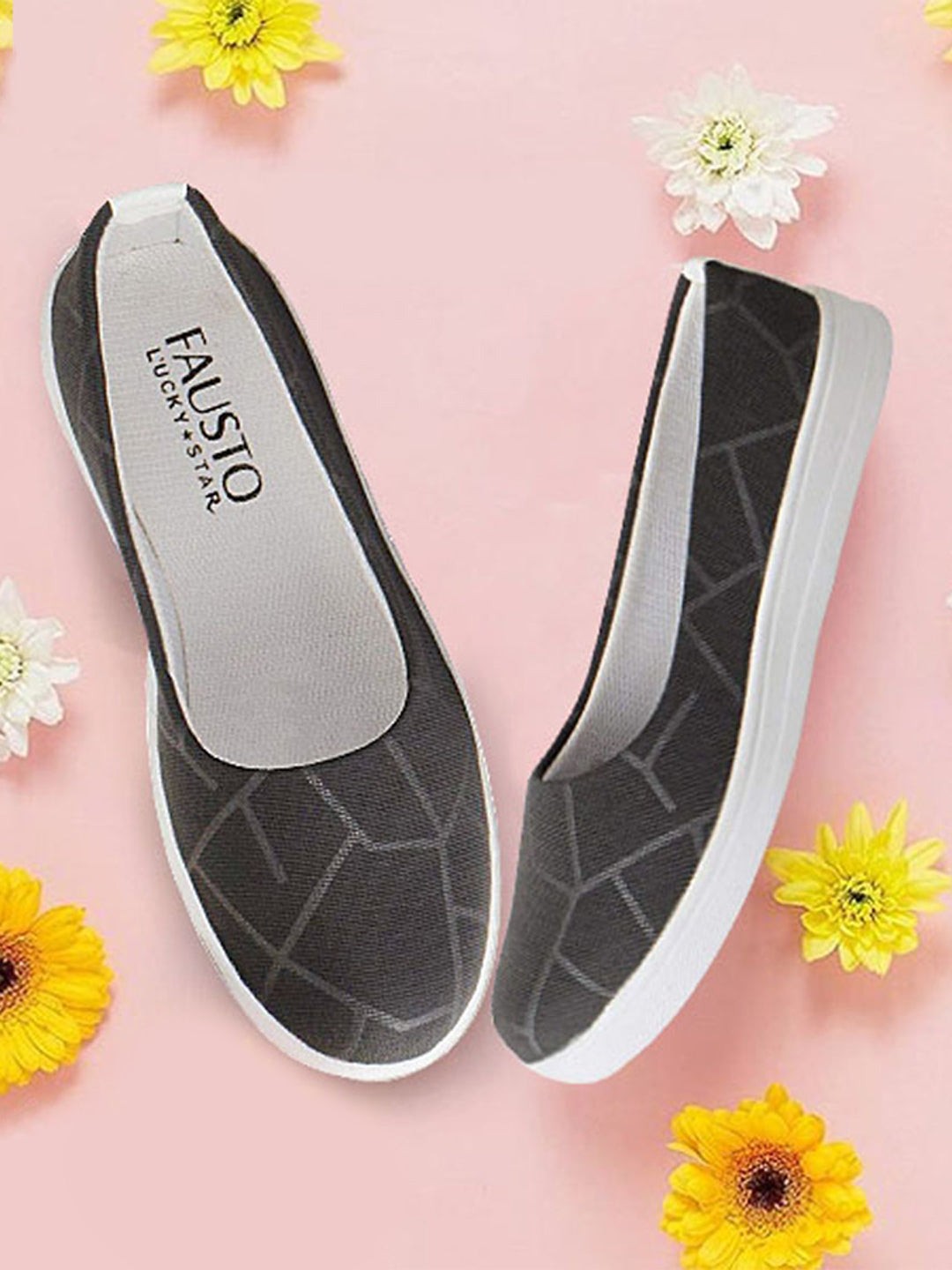 

FAUSTO Women Grey Slip-On Sneakers