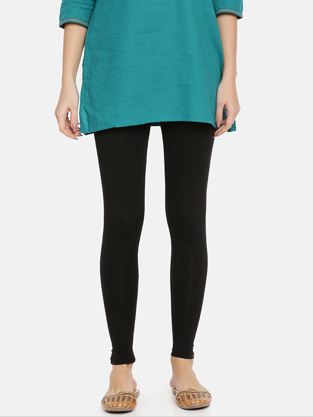

TWIN BIRDS Women Black Solid Ankle-Length Leggings