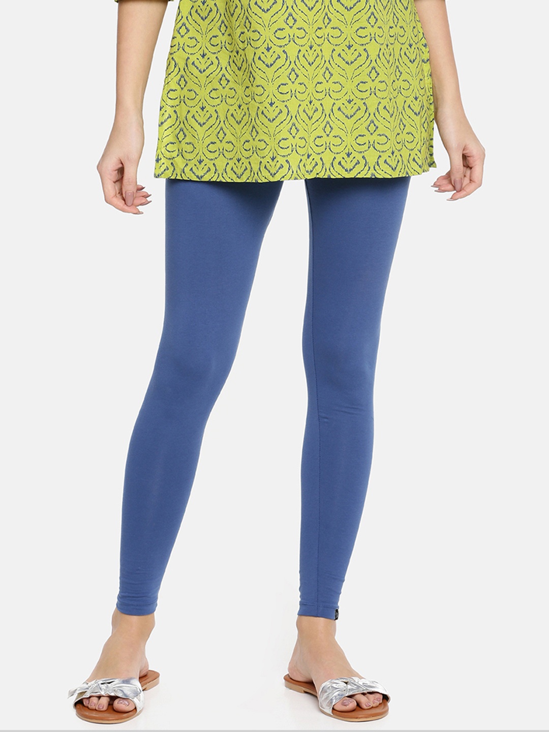 

TWIN BIRDS Women Blue Solid Full-Length Leggings