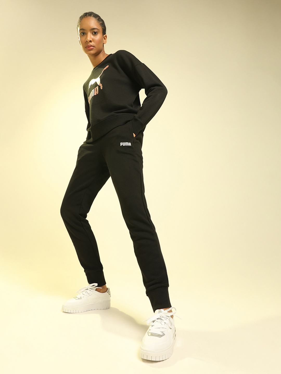

Puma Women Black Solid Slim-Fit Joggers