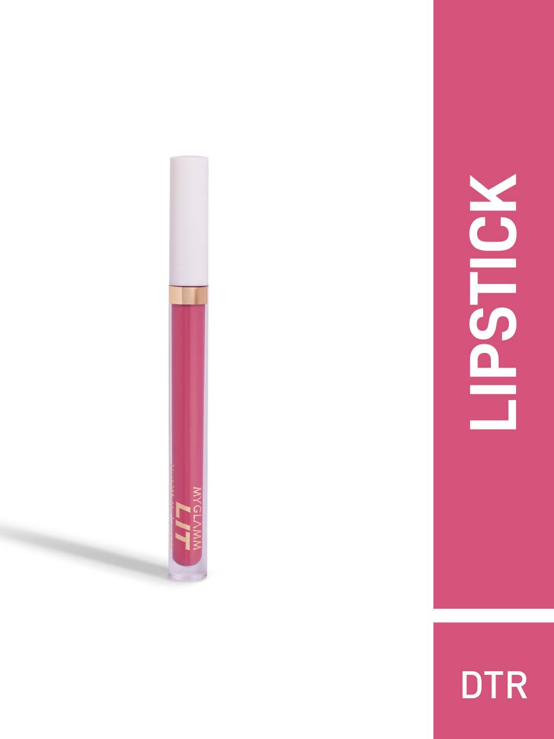 

MyGlamm Matte Finish Smudge Proof LIT Liquid Matte Lipstick with Moringa Oil 3ml - DTR, Pink