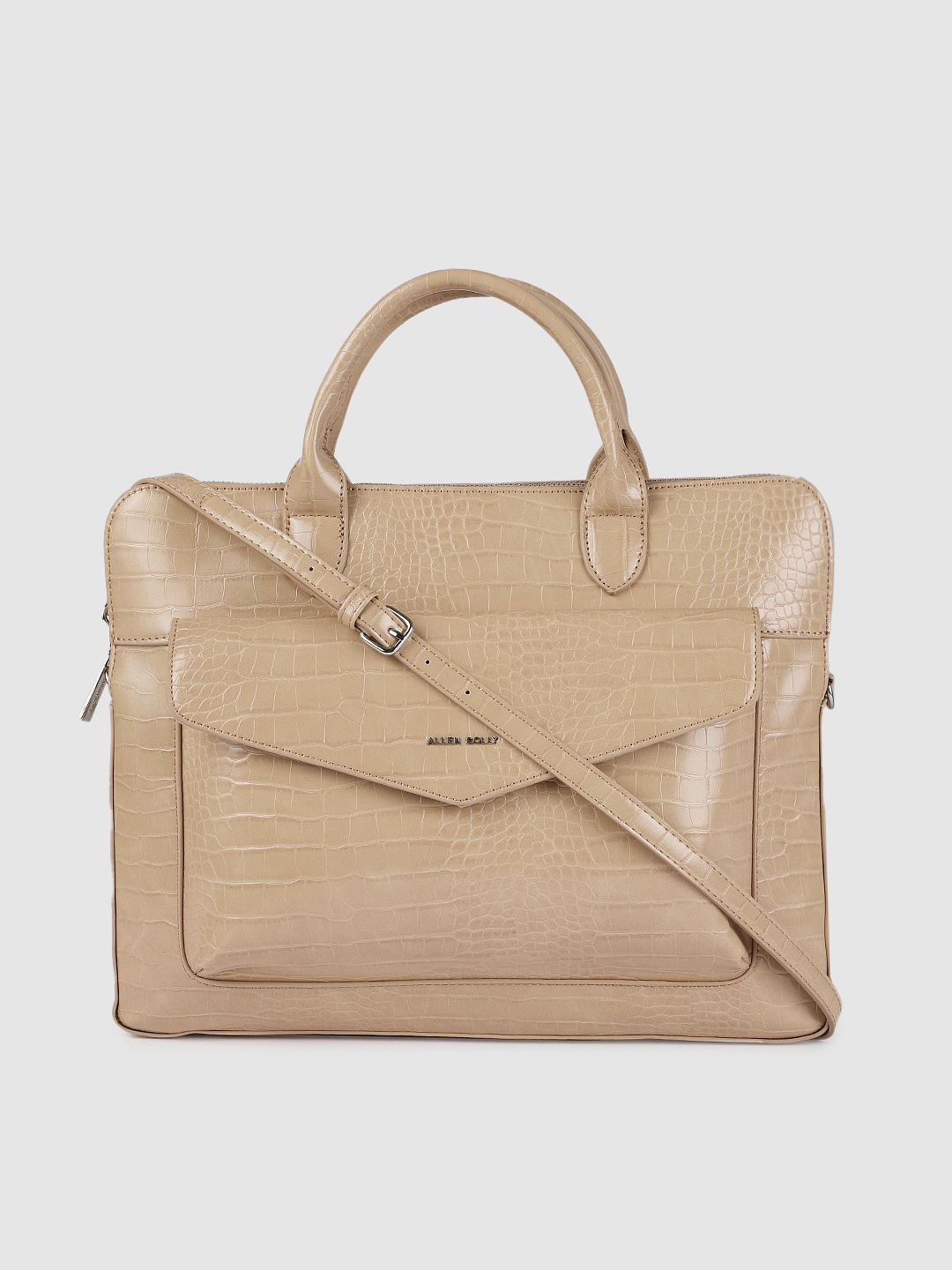 

Allen Solly Women Beige Textured Handheld Bag
