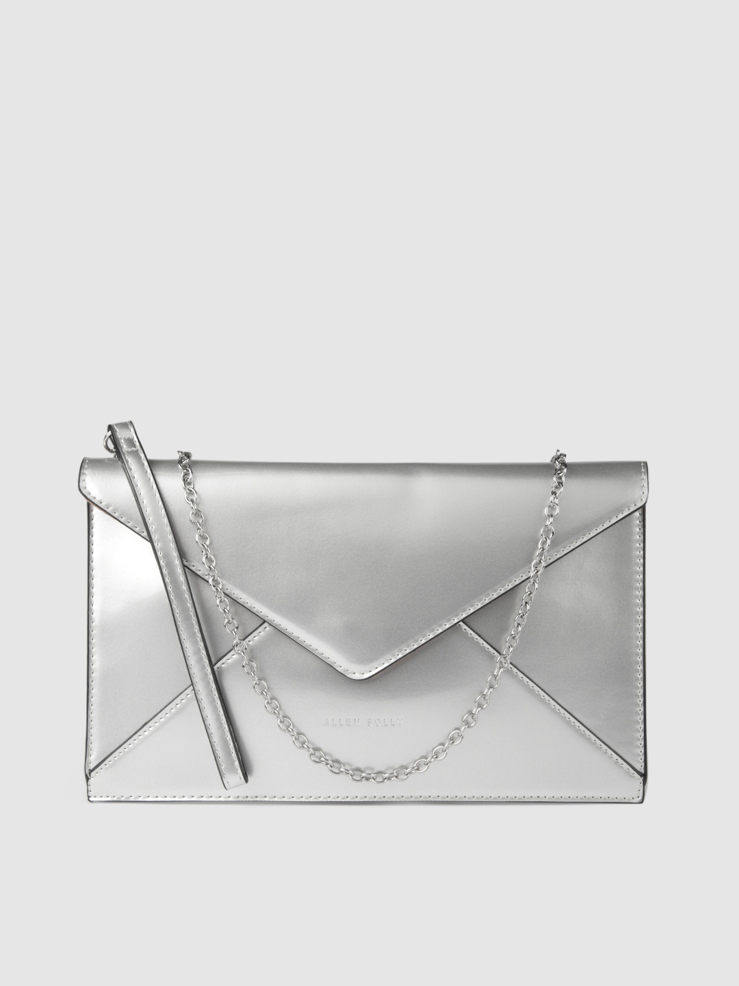

Allen Solly Silver-Toned Solid Clutch