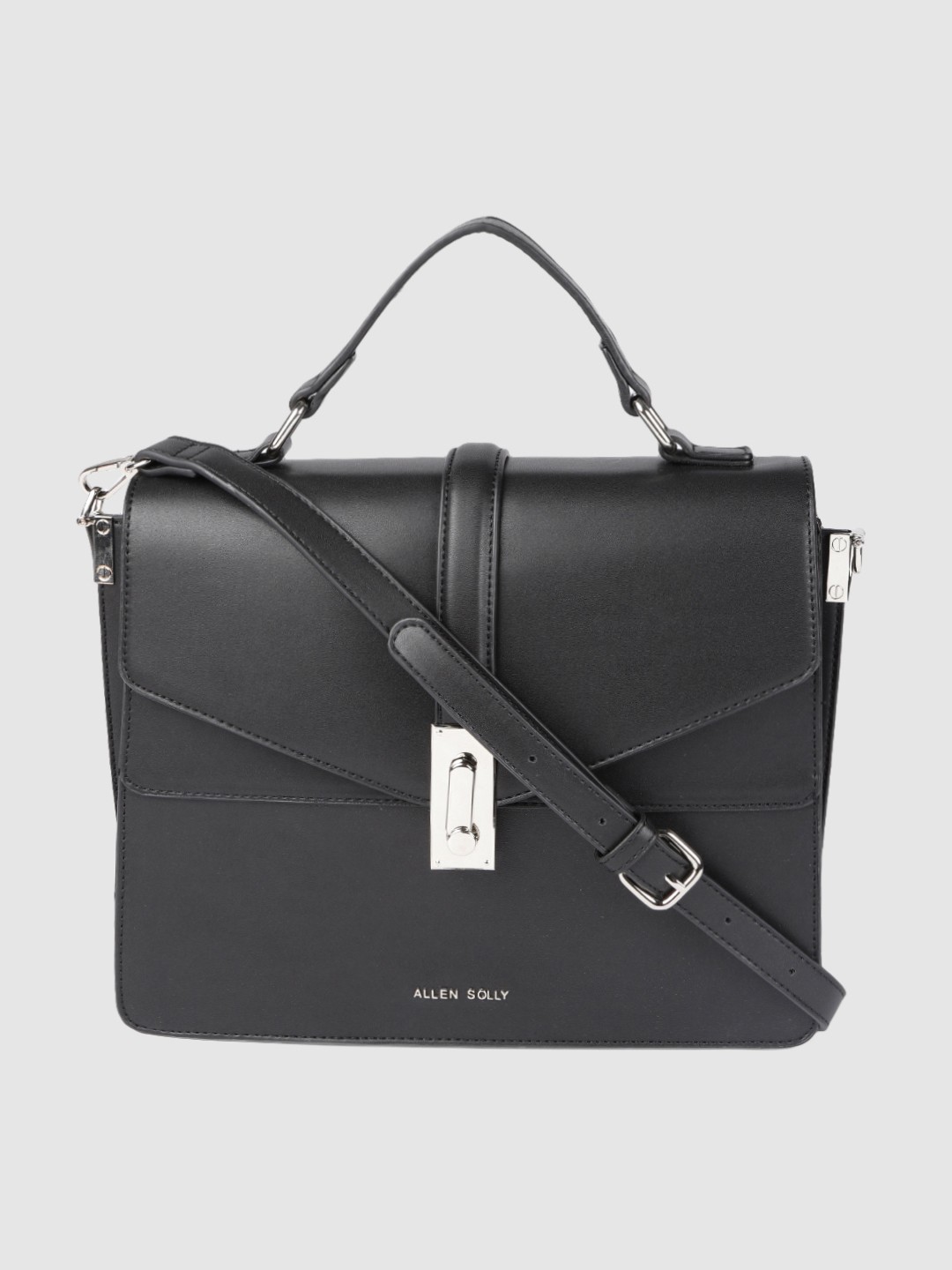 

Allen Solly Black Solid Satchel