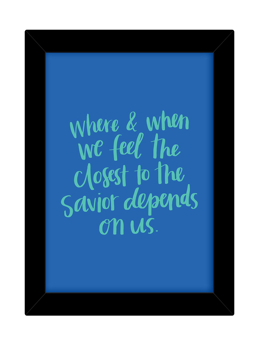 

TIED RIBBONS Black & Blue Inspirational Printed Wall Art