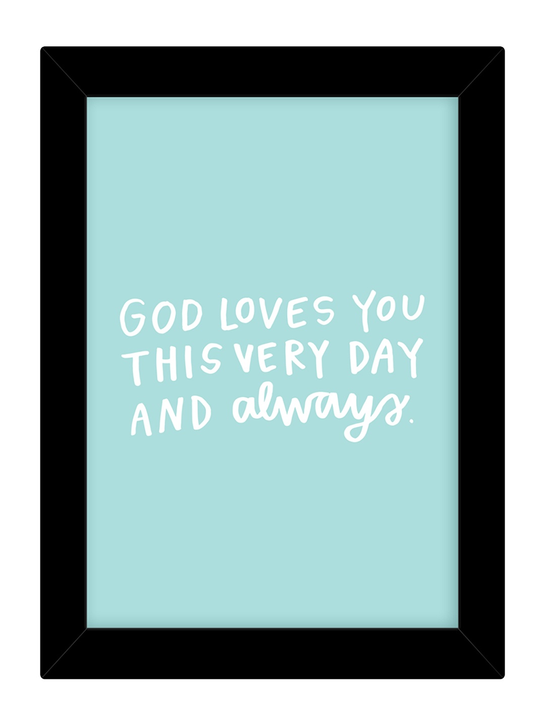 

TIED RIBBONS Black & Blue Inspirational Printed Wall Art