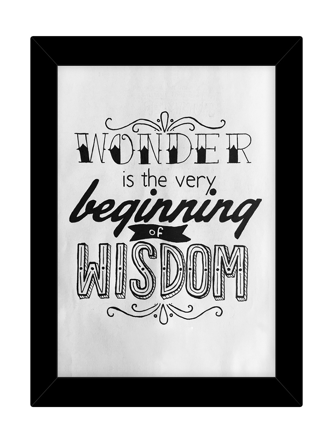 

TIED RIBBONS Black & White Inspirational Printed Wall Art