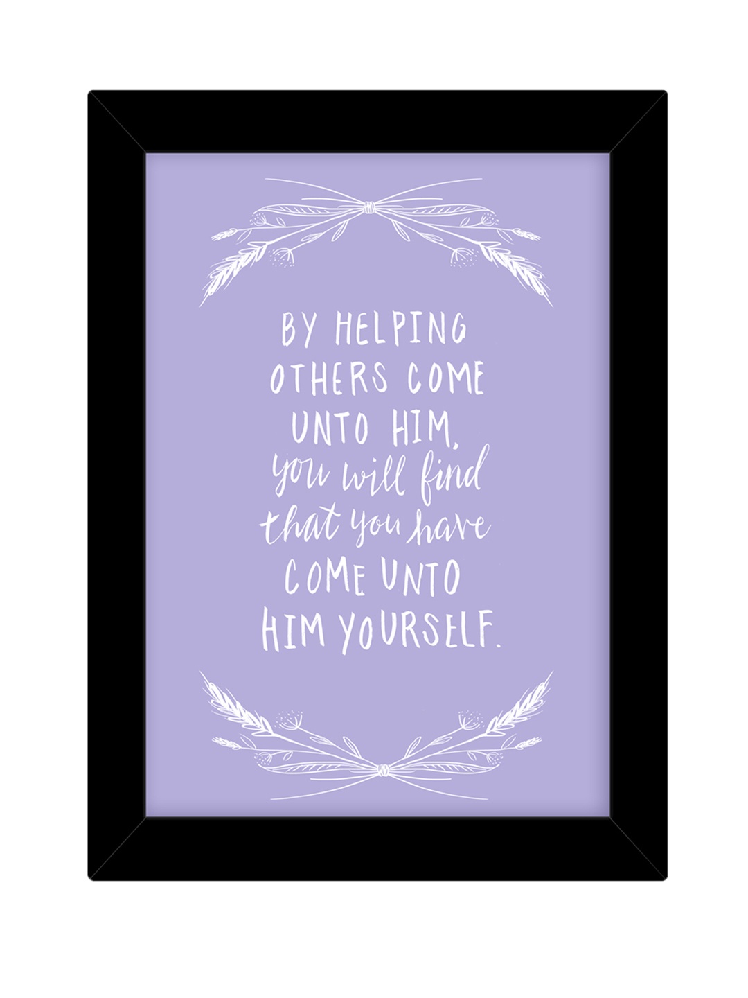 

TIED RIBBONS Black & Lavender Inspirational Printed Wall Art