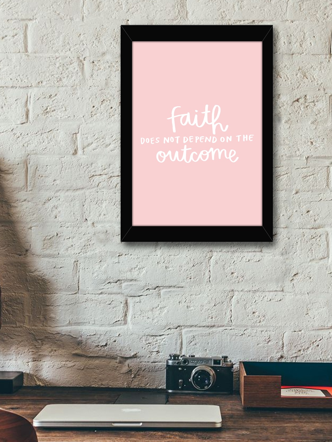 

TIED RIBBONS Black & Pink Inspirational Printed Wall Art