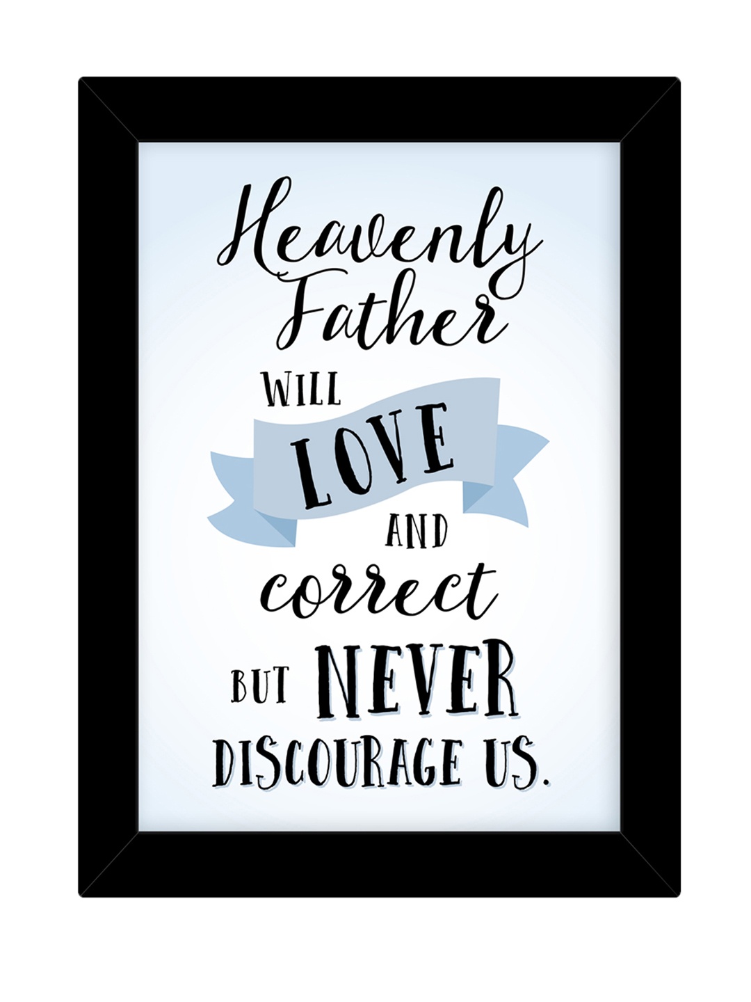 

TIED RIBBONS Black & White Printed Inspirational Quotes Framed Wall Art