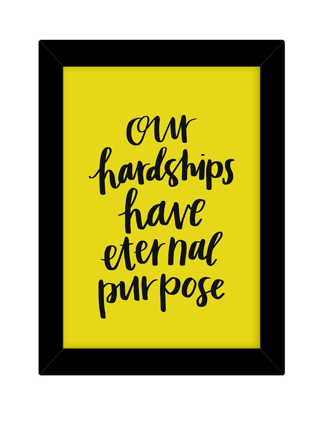 

TIED RIBBONS Black & Yellow Inspirational Printed Wall Art