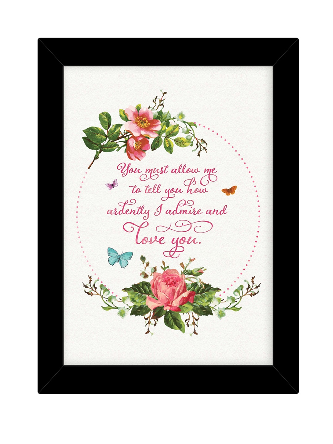 

TIED RIBBONS Black Solid Photo Frame