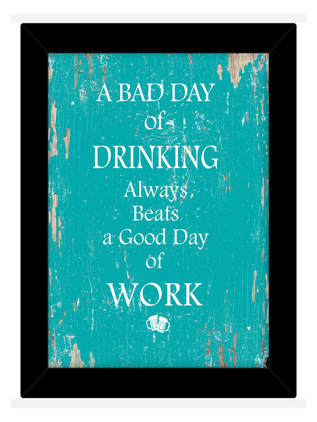 

TIED RIBBONS Black & Turquoise Blue Inspirational Printed Wall Art