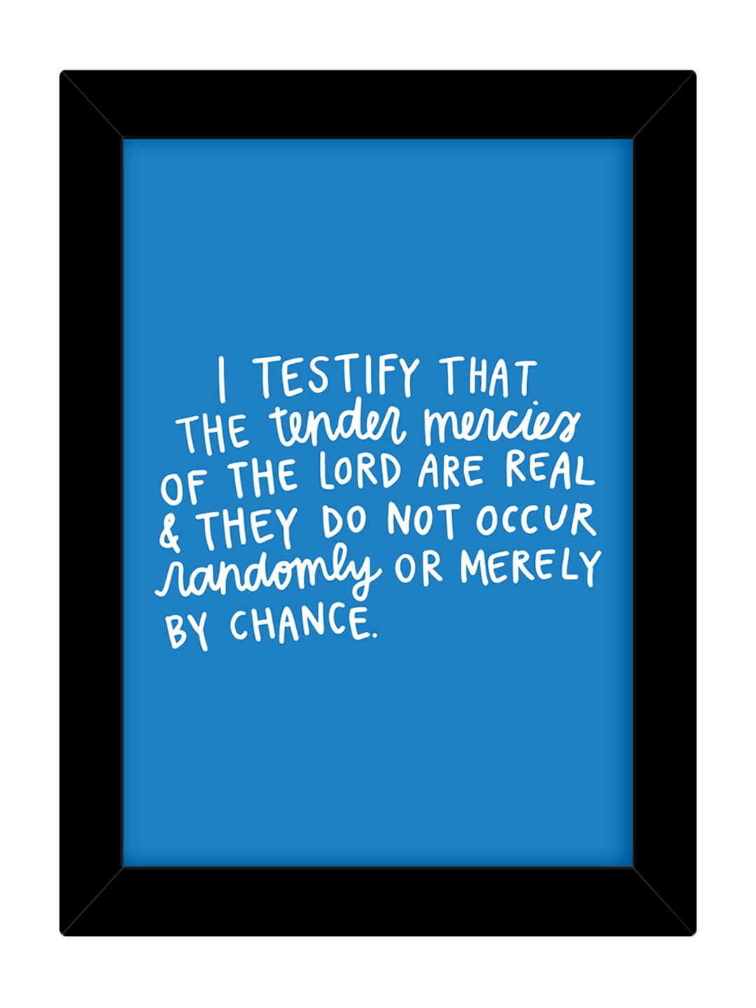 

TIED RIBBONS Black & Blue Inspirational Printed Wall Art