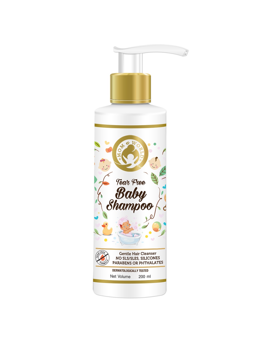 

Mom & World Tear Free Baby Shampoo 200ml, White