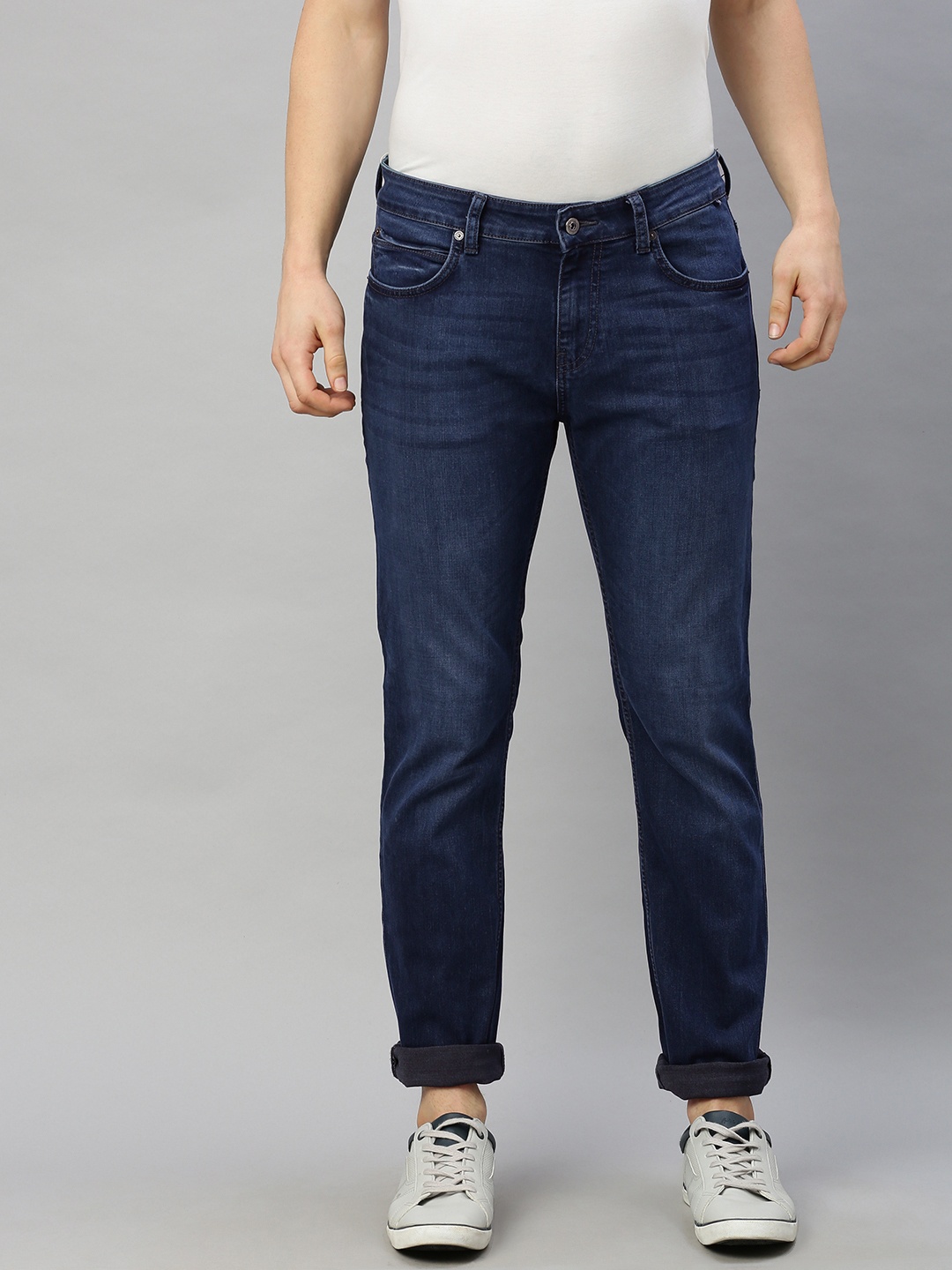 

Nautica Men Blue Slim Fit Mid-Rise Clean Look Stretchable Jeans