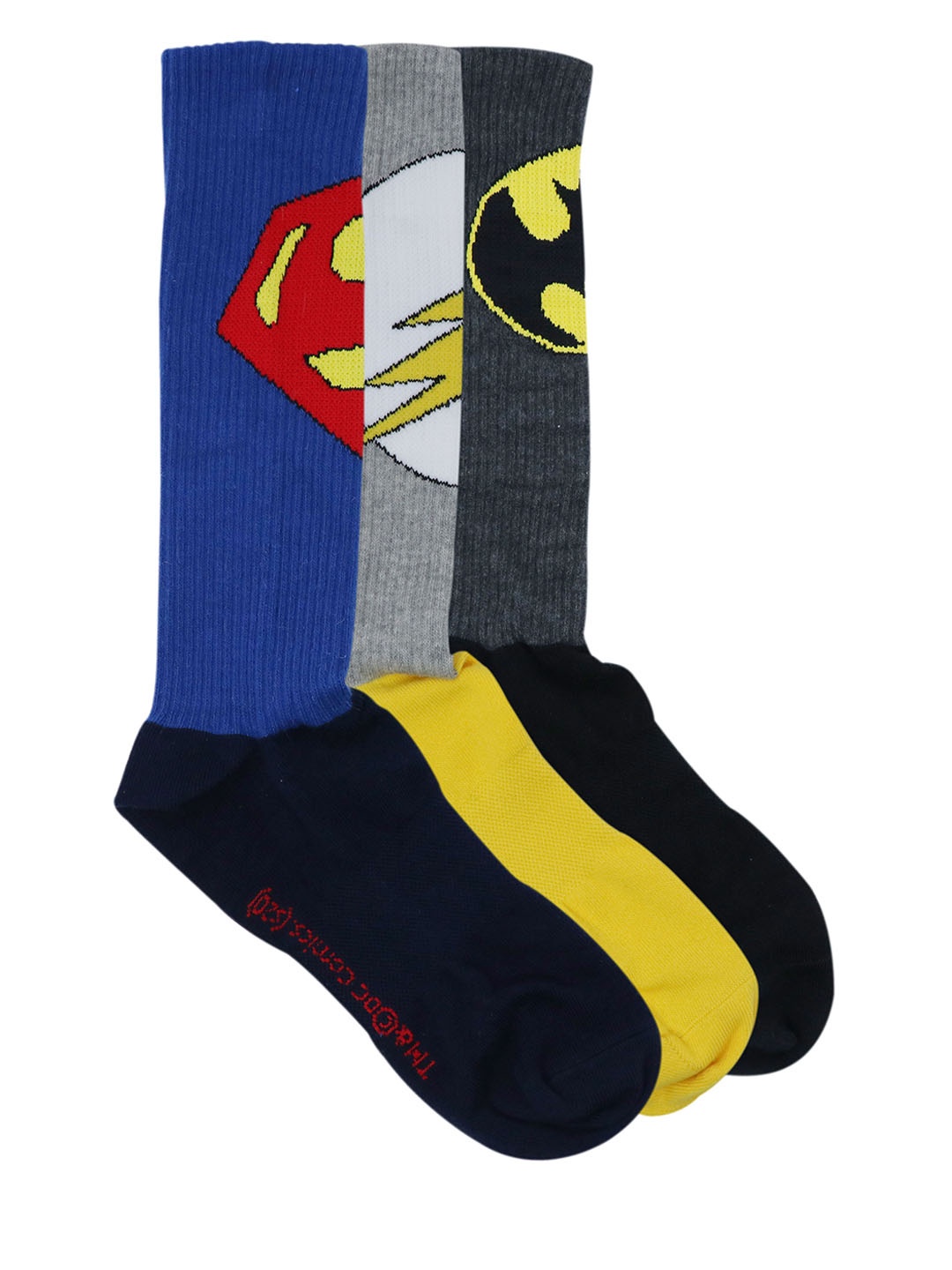 

Justice League Men Pack of 3 Assorted Calf-Length Socks