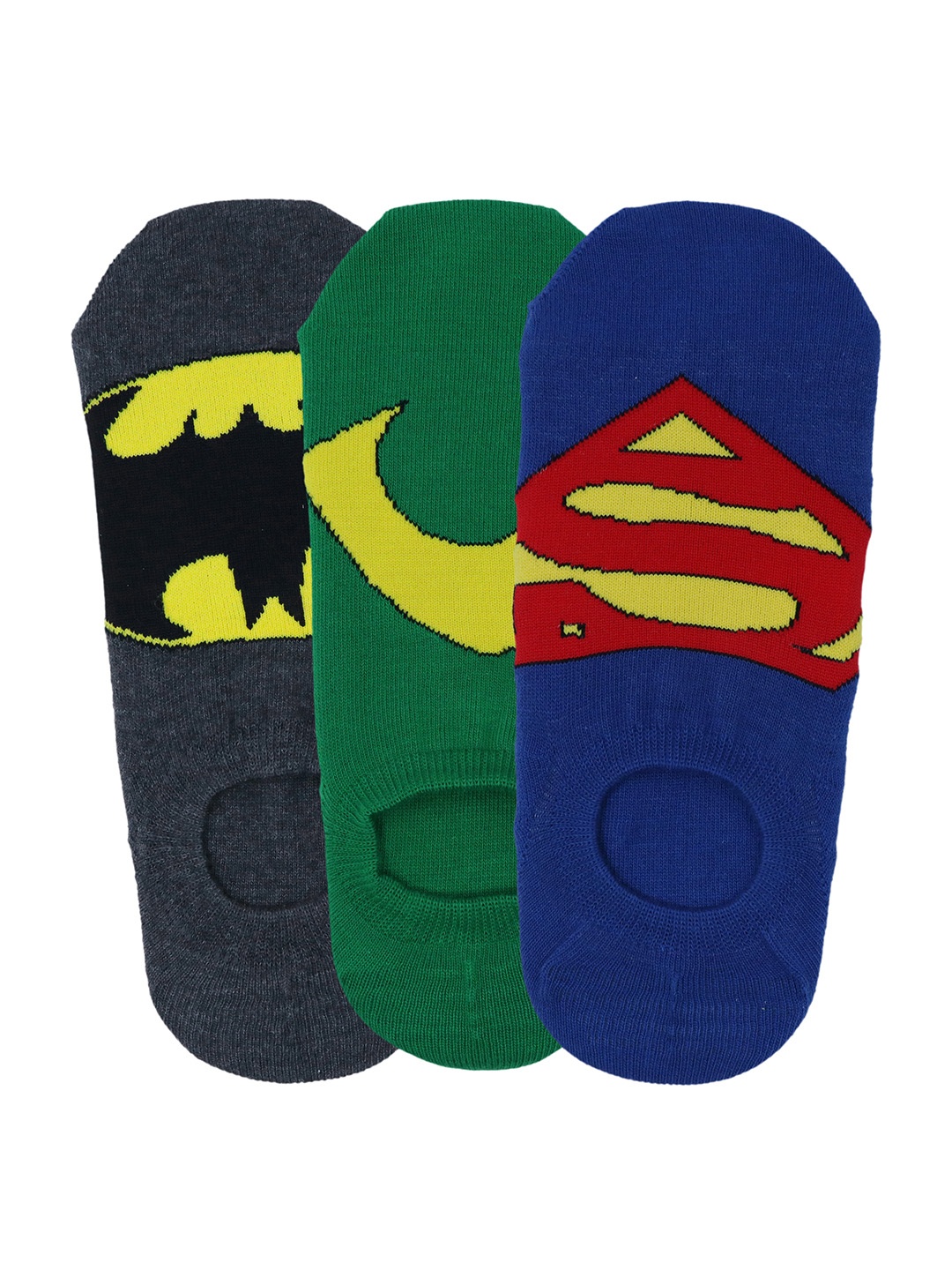 

Justice League Men Pack of 3 Assorted DC Heroes Patterned Ankle-Length Socks