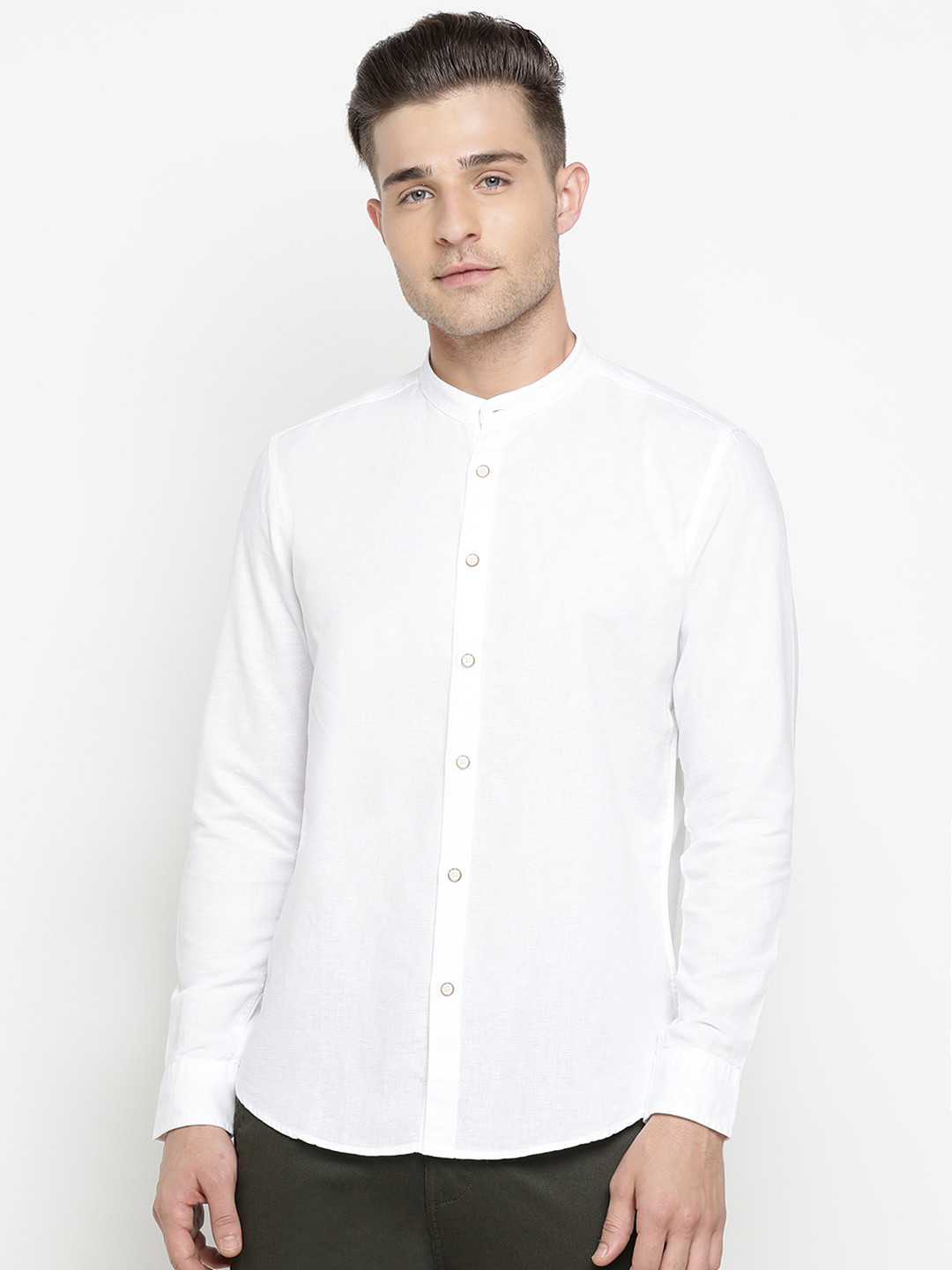 

Pepe Jeans Men White Regular Fit Solid Casual Shirt
