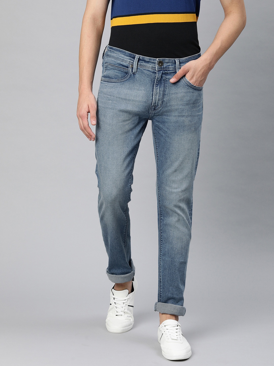 

Pepe Jeans Men Blue Slim Fit Mid-Rise CRANE IP Clean Look Stretchable Jeans