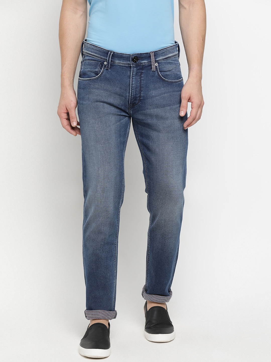 

Pepe Jeans Men Blue Slim Fit Low-Rise Clean Look Stretchable Jeans