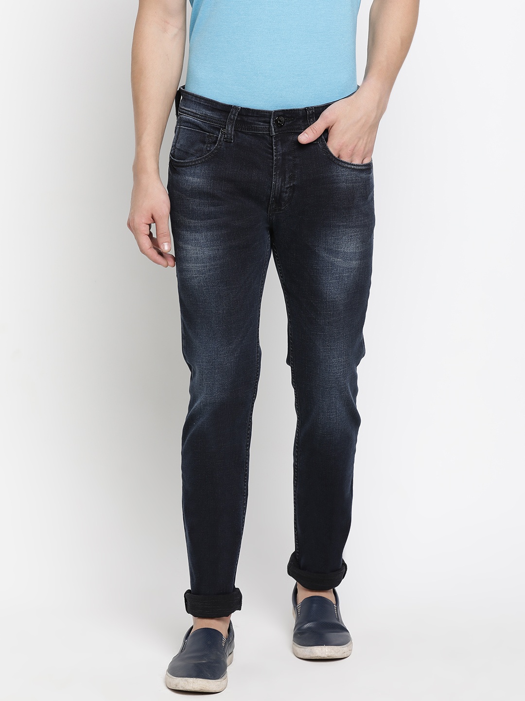 

Pepe Jeans Men Blue Slim Fit Mid-Rise Clean Look Stretchable Jeans