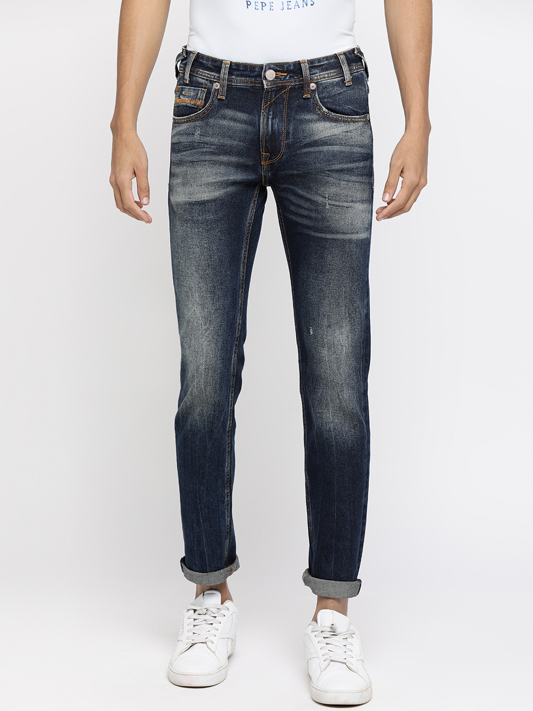 

Pepe Jeans Men Blue Slim Fit Light Fade Jeans