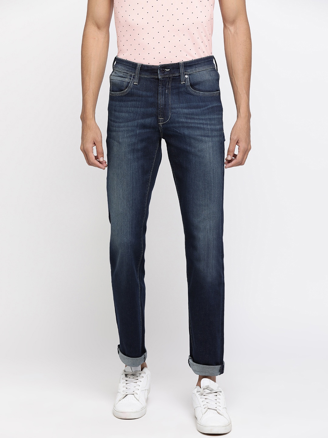 

Pepe Jeans Men Blue Straight Fit Heavy Fade Stretchable Jeans