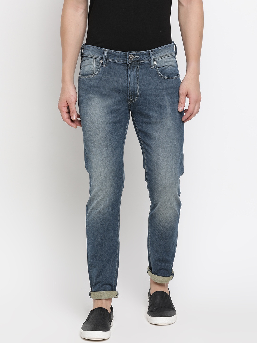 

Pepe Jeans Men Blue Slim Fit Low-Rise Clean Look Stretchable Jeans